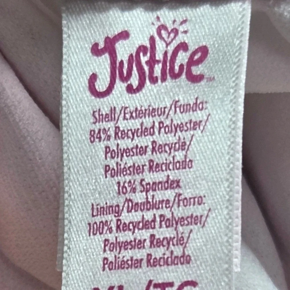 Justice One Piece Swimsuit Kids Size XL 16/18‎ Pink Floral Cutout Back 766309
